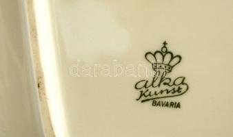 Alka Kunst lovas tálka, matricás, jelzett, hibátlan, 24×15 cm