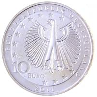 Németország 2011G 10EUR Ag "Liszt Ferenc 200. születésnapja" T:1(PP) ujjlenyomat Germany 2011G 10 Euro Ag "200th Anniversary of the Birth of Franz Liszt" C:UNC(PP) fingerprint KM#295