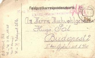 1917 'Gegen Italien' első világháborús eredeti kézzel rajzolt K.u.K. tábori posta képeslap...