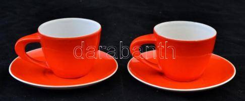 Zsolnay retro mokkás csésze és alj ( 2 db), jelzett, hibátlan