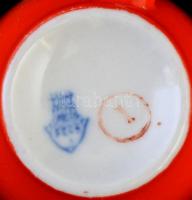 Zsolnay retro mokkás csésze és alj ( 2 db), jelzett, hibátlan