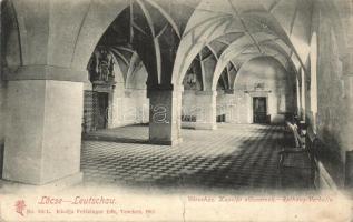 Lőcse, Levoca; Városháza, kupolás előcsarnok, belső, Feitzinger Ede No. 956. / city hall, lobby, interior (fa)
