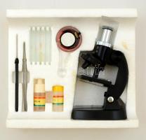 Mikroszkóp gyerekeknek, mintalemezekkel, eredeti dobozában