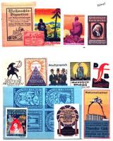 17 db német levélzáró / 17 German poster stamps