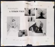 ' Pótkielégülés - A titkos vágy', erotikus fotónegatív nyomdai levonata, 41x51 cm.