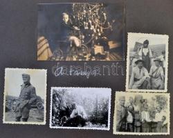 cca 1930-1980 Családi fotóalbum, több generáció fényképeivel, részben feliratozva, köztük katonai is, összesen kb. 100 db