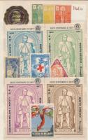 12 db olasz levélzáró / 12 Italian poster stamps