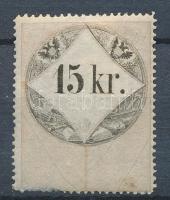 1858 6kr 7kr 15kr okmánybélyeg használatlan + 4kr használt
