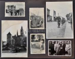 cca 1930-1940 Katonafotók, közte családi életképekkel is, kartonra ragasztva, összesen 12 db,különbö...