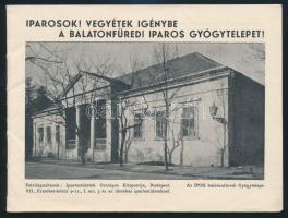 cca 1930 Balatonfüredi Iparos Gyógytelep képes bemutató füzet. 24p.