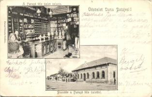 Dunapataj, Faragó féle üzlet és belseje, Piactér. Faragó Gergely kiadása  (EK)