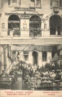 Budapest XIV. Bitskey Gergely Színkör Nagyvendéglője és étterme, belső; Aréna út (mai Dózsa György út) 19.