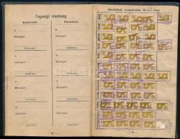 1918 Magyarországi Vas- és Fémmunkások Központi Szövetsége, budapesti tagsági igazolvány rengeteg ta...