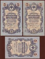 Oroszország 1905-től 23db bankjegy egy-két duplával T:I,I-