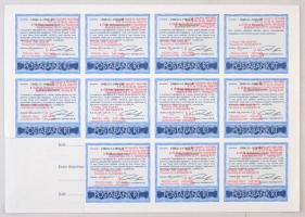 Budapest 1995. "Postabank és Takarékpénztár Rt." részvénye 100.000Ft-ról, szelvényekkel és...