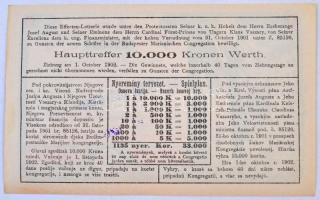 Budapest 1903. "Tanuló Sorsjegy" 1K értékben, felülbélyegzéssel T:I,I-