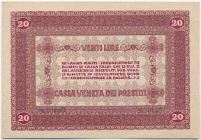 Olaszország / Velence / Osztrák-magyar megszállás 1918. 20L sorszám nélkül, "UNGILTIG" fel...