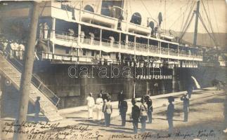 1901 Trieste, Erzherzog Franz Ferdinand látogatása a haditengerészeknél / Visitation of Erzherzog Franz Ferdinand at the K.u.K. Kriegsmarine, infatery regiment, photo