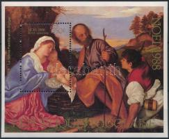 Karácsony: Tiziano festmény blokk, Christmas: Titian painting block