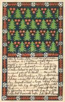 Az Iparművészeti Iskola levelezőlapjai Ungarische Werkstätte no. 2022. kiadja Rigler Rt. / Hungarian folklore, Christmas
