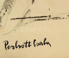 Perlott jelzéssel: Mozgás tanulmány. Szén, papír, szakadásokkal, felcsavarva, 50×40 cm