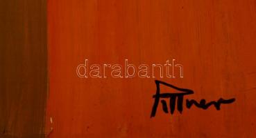 Pittner jelzéssel: Utca. Tempera, papír, 43×60 cm