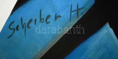 Scheiber jelzéssel: Női portré. Tempera, karton, 66×43 cm