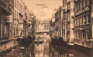 Rotterdam, Steiger, Cinema, E. Bleeker & Cool / canal view with shops  (EK)