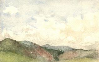 1910 Magyarád, Maderat; két db saját kézzel festett képeslap / 2 hand-painted art postcards