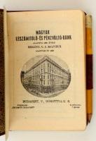 1942 Magyar Leszámítoló- és Pénzváltó Bank, Klauzál-téri fiók, zsebnaptár, ceruzával, bőr kötésben