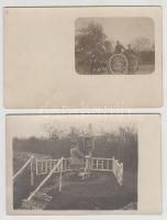 12 db RÉGI első világháborús katonai fotólap, K.u.K. katonák koccintás és főzés közben, csoportképek...