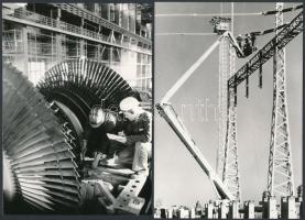 1979 Paks, atomerőmű építése, 3 db vintage fotó16x11,5 cm és 22x17,5 cm