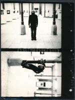 cca 1973 Gyulavári József: Cím nélkül I-II., vintage fotóművészeti alkotás feliratozva, két kép egy fotópapíron, 20x26 cm