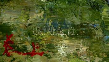 Olvashatatlan jelzéssel: Várakozás, olaj, farost, 20×25 cm