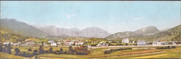 Bohinjska Bistrica, Wocheiner Feistritz; unfolded panoramacard, Verlag A. Jeretic (fa)