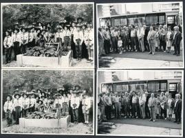 cca 1991 Gödöllő, Teleki Pál (1879-1941) miniszterelnök sírjának koszorúzási ünnepsége, 13 db vintag...