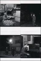 cca 1959 Budapest, ,,Éjjel is dolgoznak", Kotnyek Antal (1921-1990) fotóriporter felvételei, 6 db vintage negatív (6x6 cm) és az ezekről készült mai nagyítások, 10x15 cm