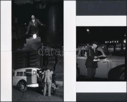cca 1959 Budapest, ,,Éjjel is dolgoznak", Kotnyek Antal (1921-1990) fotóriporter felvételei, 6 ...