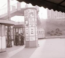 1969 Budapest, Moszkva téri részletek, 4 db szabadon felhasználható, vintage negatív, 6x6 cm