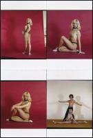 cca 1975 Artista táncospár műtermi fotói, 6 db szabadon felhasználható, professzionális minőségű, vintage negatív (6x6 cm) és az ezekről készült mai nagyítások, 15x10 cm