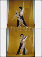 cca 1975 Artista táncospár műtermi fotói, 6 db szabadon felhasználható, professzionális minőségű, vi...