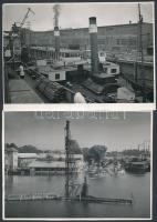 cca 1960 Budapest, az óbudai és az újpesti hajógyárban készült 13 db vintage fotó, Tiszavölgyi Józse...