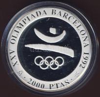 Spanyolország 1990. 2000P Ag "Barcelonai olimpia" T:PP