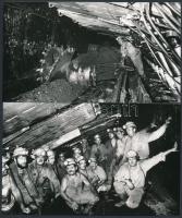 cca 1972 Bányákban készült fotók (Kincsesbánya, és Lencsehegy), 3 db vintage fénykép, 10x18 cm és 16x22 cm