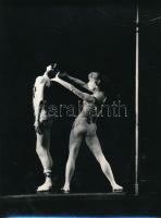 cca 1975 Balettjelenetek, 4 db vintage fotó, jelzett képek, 24x18 cm