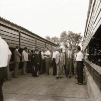 cca 1968 Állattartó csarnok építése az Agrokomplex tervezésében és kivitelezésében, 13 db vintage ne...