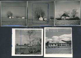 cca 1965 Kecskemét környéki tájak és tanyák, 13 db vintage negatív Dezső Pál kecskeméti fotóművész h...