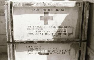 1945 Budapest, amerikai gyógyszersegély átadási ünnepsége, Rózsa György fotóriporter hagyatékából 55...