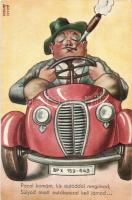 Pacal komám, kis autóddal megjárod...! Férj humor / Husband, automobile, humour, NM 407/15. s: Kaszás Jámbor