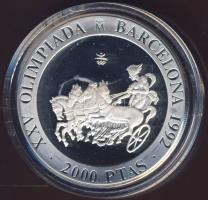 Spanyolország 1992. 2000P Ag "Barcelonai olimpia-fogat hajtás" T:PP